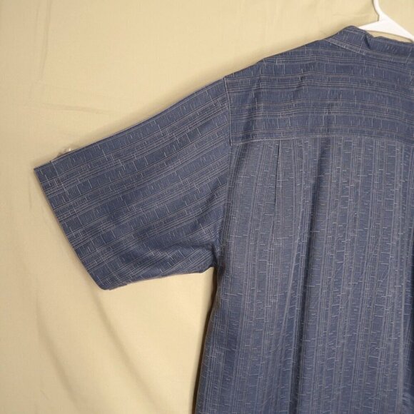 Tommy Bahama 100% Silk Camp Shirt Button Front Blue Tropical Short Sleeves XL - Picture 6 of 11
